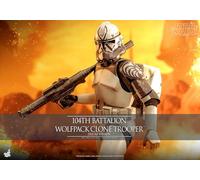 Hot Toys Star Wars: The Clone Wars 104th Battalion Wolfpack Clone Trooper (Deluxe Version) 1/6 Scale 30.5 cm Collectible Figure