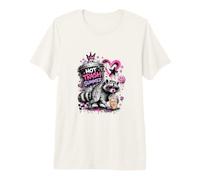 Hot Trash Summer Raccoon Iced Coffee Street Art Premium T-Shirt
