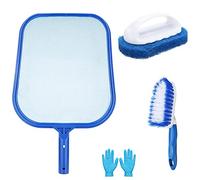 Hot Tub Cleaning Kit Accessories, Pool Cleaning Kit, Swimming Pool Net, Paddling Pool Brush, Scrubber Pad, Hot Tub Skimmer Pond Skimmer Leaf Mesh Spa Net for Fountains