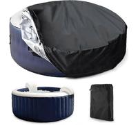 Hot tub cover compatible with outdoor spa round with durable polyester fabric 230*110cm