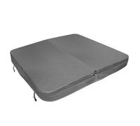 Hot Tub Cover Spa Lid 2 x 2m Square Grey Hard Top Weatherproof Leather