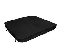 Hot Tub Cover Spa Lid 210cm x 210cm Square Black Hard Top Weatherproof PVC Leather Foam 25KG/m3 Density Galvanized C-Channel UV Mildew Flame Resistant 4 x Lock Down Straps With Keys 6 Lifting Handles