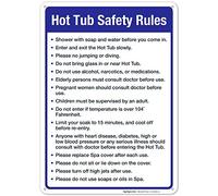 Hot Tub Safety Rules Sign, Pool Sign,