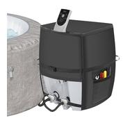 Hot Tub Spa Heater, Outdoor Pump Protector, 16.93x14.96x21.26 Inches Aluminum Foil Cover, Zipper Closure Fabric Shield for Villa Hotels Entertainment Areas Beach House Patio Backyard Wellness Space