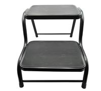 Hot Tub Spa Steps 2 Tier (Black Entry Non Slip Stairs Outdoors)