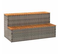 Hot Tub Step Outdoor Step Wooden Spa Step Poly Rattan and Solid Acacia vidaXL