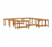 Hot Tub Surround Brown Solid Acacia Wood Enclosure Outdoor Decor Spa vidaXL