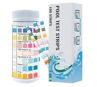 Hot Tub Test Strips - 100-Piece Quick Testing Accurate | Swimming Pool Chlorine Test Strips,for Hardness Alkalinity Acid Pond Aquarium Fish Tank Saltwater Freshwater