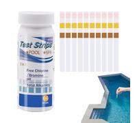 Hot Tub Test Strips, Pool Water Testing Kit for Chlorine/, Strips Pool and Spa Test for pH, Practical Water Hot Tub, Easy and Accurate Test Strips for Swimming Pools & Spas