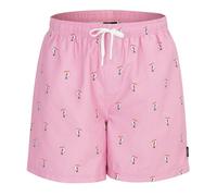 Hot Tuna Mens Print Swim Shorts Pink Toucan M