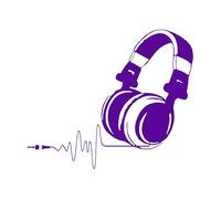 Hot Vinyl Wall Decals DJ Headphones Audio Music Pulse Decal Art Mural Home Decoration Removable Wall Sticker for Music Extra Large - 91x104cm