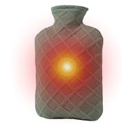 Hot Water Bag- 1.2l Leak Proof Warm Pack for Back, Heat Retention with Removable Cover, Portable Bottle for Kids, Travel, Camping, School, Winter Use, Rubber Red, Soft Fabric, Easy Storage