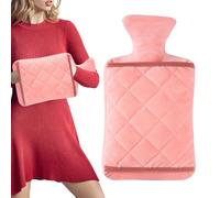 Hot Water Bag - 11.81 Inch Cotton Plush | Rechargeable Leak-Proof Covered Pocket Winter Warmer in PVC - 1000ml 2000ml Comfortable Indoor and Outdoor Safe for Teen Girls, The