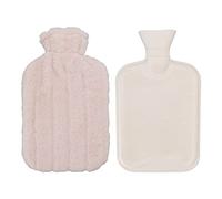 Hot Water Bag 2000ML High Density Injection Hot Water Bottle with Soft Cover for Winter Pain Relief and Warmth Natural Rubber Material 2L Capacity (Apricot)