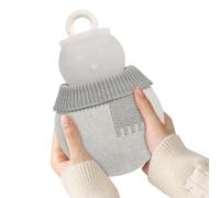 Hot Water Bag - 320ml Snowman Warmer with Cover, Silicone Hot Pouch, Thick Hots Water Bottle | Silicone Waters Bag for Women Home Travel Winter Cold Weather Christmas Relaxation Comfort