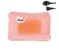 Hot Water Bag | Electric Hand Warmer Waterproof to Leaks | Hot Water Bag with Plush Cover | For Winter Cold Period Cramps Muscles Neck Shoulders Legs Waist Belly