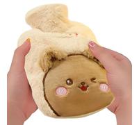 Hot Water Bag, Hand and Feet Warmer with Cute Animal Cover, Reusable Cold Water Bottle for Neck, Shoulder, Portable Cozy Warmer for Cold Weather