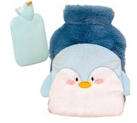 Hot Water Bag, Hot Water Bottle - Cartoon Animal Winter Hot Water Container with Plush Lining | Removable Foot Warmer, Water Bag with Pad