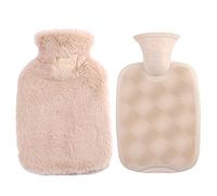 Hot-Water Bag，Hot Water Bottle W/Soft Cover Classic Hot Bag for Keep Warm Winter/Pink(Brown)