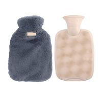 Hot-Water Bag，Hot Water Bottle W/Soft Cover Classic Hot Bag for Keep Warm Winter/Pink(K Grey)
