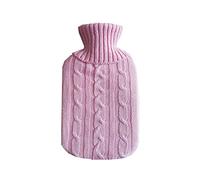 Hot-Water Bag，Knitted Hot Water Bag Cover Removable Bottle Case Washable Anti-Scalding Hand Warmer Cover/Red(Pink)