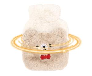 Hot Water Bag with Lid - Plush PVC 15 x 21 cm | Foot Warmer for Hands, Large Capacity Thermal Pocket, for Stomach and Body | for Neck Shoulder Waist Foot Hand Leg Camping Bed