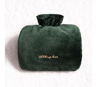 Hot Water Bottle 1.2L Leakproof Large Rubber Hot Water Bag with Cute Fleece Cover, Water Injection, for Hands Neck Shoulder Pain and Hand Feet Warmer Pain Relief