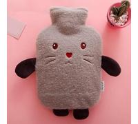 Hot Water Bottle 1000/2000ML Cartoon Animals Hot Water Bottle with Fluffy Cover Rubber Bag Warm Relaxing Safe Heat Plush Tummy Warmers(GY2)