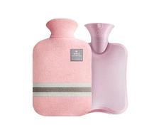 Hot Water Bottle 1000/2000Ml Hot Water Bottles Bag Water-Filling Hot-Water for Female Warm Belly Hands and Feet Keep Hand Warmer WaterBag(Pink 2000ml)