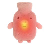 Hot Water Bottle - 1L 15x26cm Leak Proof Warm Water Bag with Soft Velvet Cover | Reusable Heating Pad for Hands Neck Shoulders Back Travel School Camping Winter