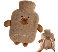 Hot Water Bottle - 1L Cartoon Design Hot Water Bottle - for Legs Hands Neck Back in Winter Travel Camping Women Men