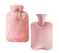 Hot Water Bottle - 1L Leakproof Reusable Thermal Bottle with Soft Cover, Fast Heat Ease for Discomfort, Cold Compress for Home Office Travel Winter Use, Health & Wellness Accessory, Pink