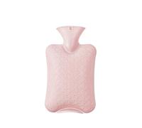 Hot Water Bottle 1pcs Hot Water Bottle Solid Color Thick PVC Rubber Irrigation Hand Warmers Warm Palace Bag(1000ML-Pink)