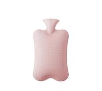 Hot Water Bottle 1pcs Hot Water Bottle Solid Color Thick PVC Rubber Irrigation Hand Warmers Warm Palace Bag(2000ML-Pink)