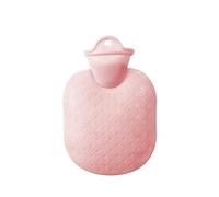 Hot Water Bottle 1pcs Hot Water Bottle Solid Color Thick PVC Rubber Irrigation Hand Warmers Warm Palace Bag(500ML-Pink)