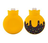 Hot Water Bottle 2 Pcs Warm Water Bag Hot-Water for Belly Hands and Feet Keep On Hand Warmer Hot Bottle(Yellow)