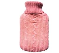 Hot Water Bottle 2000ml PVC Water-Filled Bag Thickened Transparent Hand Warmer for Women for Keeping Neck and Shoulders Warm(Pink)
