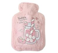 Hot Water Bottle 250/500/750ML Hot Water Bottle Plush Cartoon Bear Rabbit Animal Pattern Thick Bag Hand Feet Winter Warm(18 750ml)