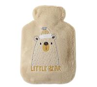 Hot Water Bottle 250/500/750ML Hot Water Bottle Plush Cartoon Bear Rabbit Animal Pattern Thick Bag Hand Feet Winter Warm(06 250ml)