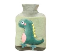 Hot Water Bottle 2L Large Hot Water Bottle Cute Dinosaur Animal Hot Water Bottles Small Kids Fluffy Hot Water Bag for Hand Feet Warmer Neck Shoulder Pain Relief