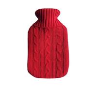 Hot Water Bottle 2PCS 2L Large Knitted Hot Water Bag Cover Warm -Proof Cold-Proof Heat Preservation Bottle for Keep(Red)