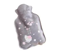Hot Water Bottle 2PCS Hand Warmer Hot Water Bag Heat Warm Cartoon Plush Bottle Filling Keeping Coldproof Soft Heating Pad(10)