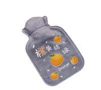 Hot Water Bottle 2PCS Tummy Warmers Hot Water Bottle Rubber Bag Cartoon Warm Relaxing Safe Heat Cold Large Plush Cloth(6)