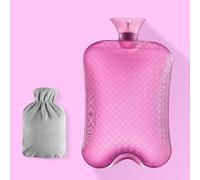 Hot Water Bottle 3L, Hot Water Bag for Pain Relief, Menstrual Cramps, Neck and Shoulders, Hot Cold Pack for Hot and Cold Therapy and Feet Warmer, Silicone Hot Water Bottle(Pink,B)