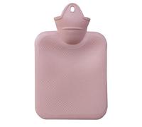 Hot Water Bottle 500ml Mini Hot Water Bag Thickened Natural Rubber Comfort Warmth Leakproof Hit Water Bottle Ice Pack Ice Bag for Hot and Cold Compress for Pain Relief Back Neck Waist Feet (Pink)
