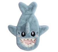 Hot Water Bottle Animal Hot Water Bottle with Washable Plush Cover 1L Cute Shark Bag Explosion and Leak Proof Cosy Warm Bag with Big Opening Blue