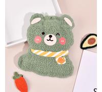 Hot Water Bottle, Animal Plush Hot Water Bottle, Cute & Cozy Leak-Resistant Hot Water Bag for Hand, Feet, Neck & Shoulder Pain Relief, Hot/Cold Dual-Use Portable Warmer for Adults (Green)