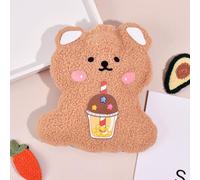 Hot Water Bottle, Animal Plush Hot Water Bottle, Cute & Cozy Leak-Resistant Hot Water Bag for Hand, Feet, Neck & Shoulder Pain Relief, Hot/Cold Dual-Use Portable Warmer for Adults (Brown)
