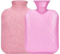 Hot Water Bottle Bag, Injection Type,Thickening Explosion Proof,Warm Your Hands, Relieve Dysmenorrhea (Purple) (Pink)
