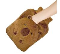 Hot Water Bottle - Capybara Shape 1000Ml Warmer, Plush Animal Design Thermal Bag, Leak-Proof Rubber Container for, Soft Hand Comfort Accessory for Cold Season | c0zy Cartoon Heating Pack